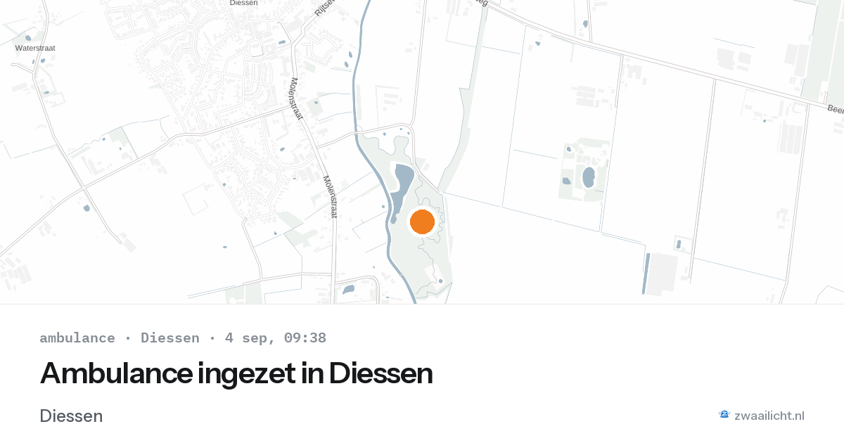 Ambulance ingezet in Diessen — 4 sep 2026