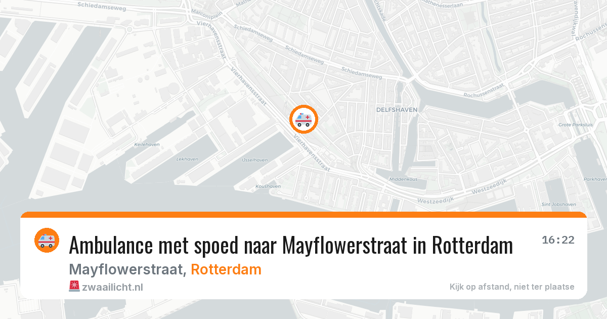 Ambulance met spoed naar Mayflowerstraat in Rotterdam — 27 mei 2026