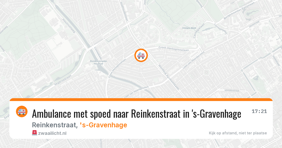 Ambulance met spoed naar Reinkenstraat in 's-Gravenhage — 22 mrt 2026