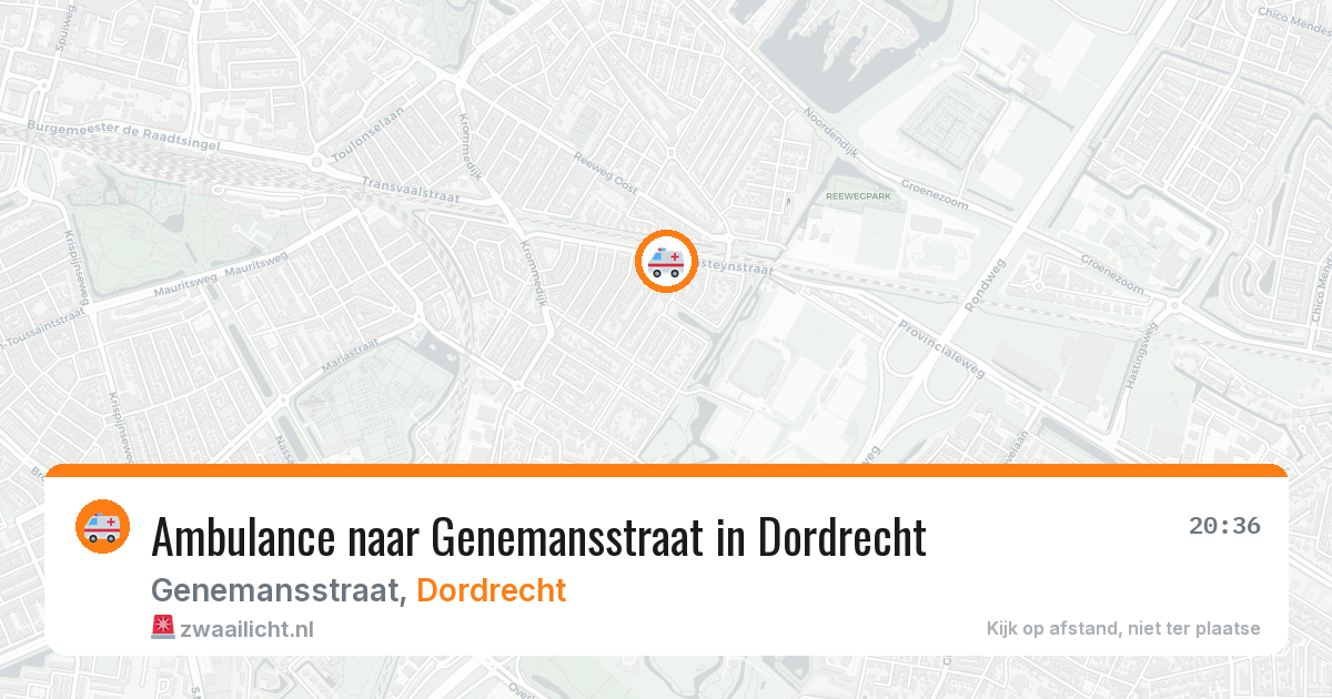 Ambulance naar Genemansstraat in Dordrecht — 4 aug 2026