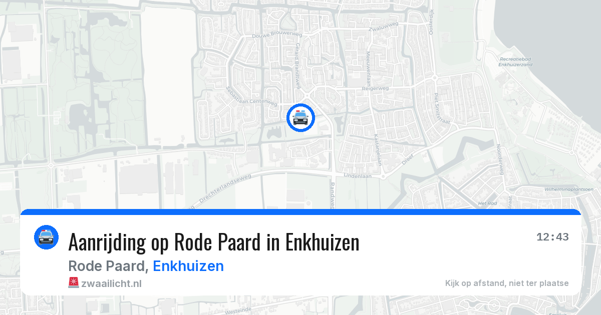 Aanrijding op Rode Paard in Enkhuizen — 19 mrt 2026
