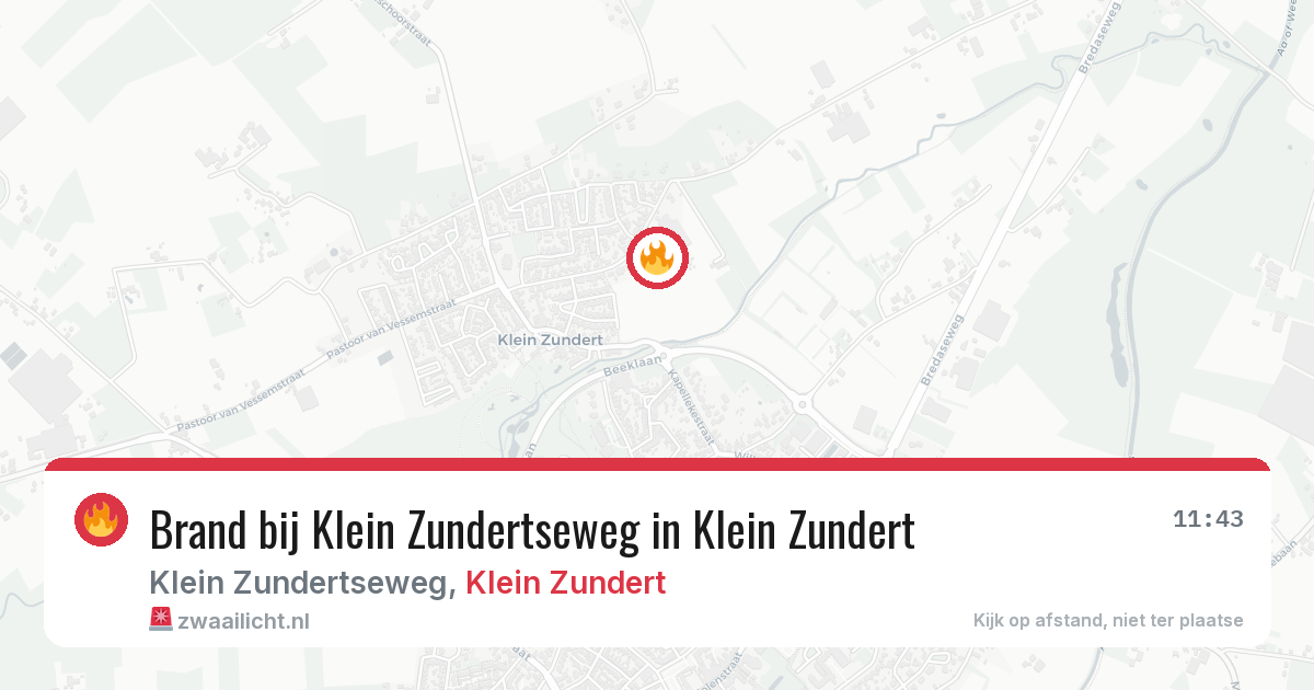 Brand bij Klein Zundertseweg in Klein Zundert — 8 apr 2026