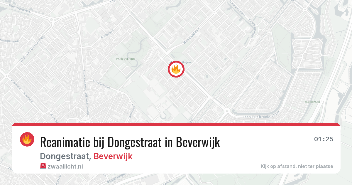 Reanimatie bij Dongestraat in Beverwijk — 8 jul 2026