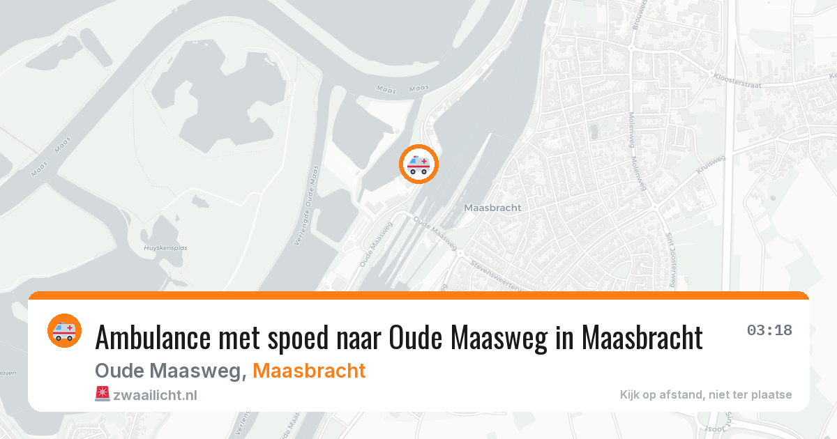 Ambulance met spoed naar Oude Maasweg in Maasbracht — 20 jun 2026