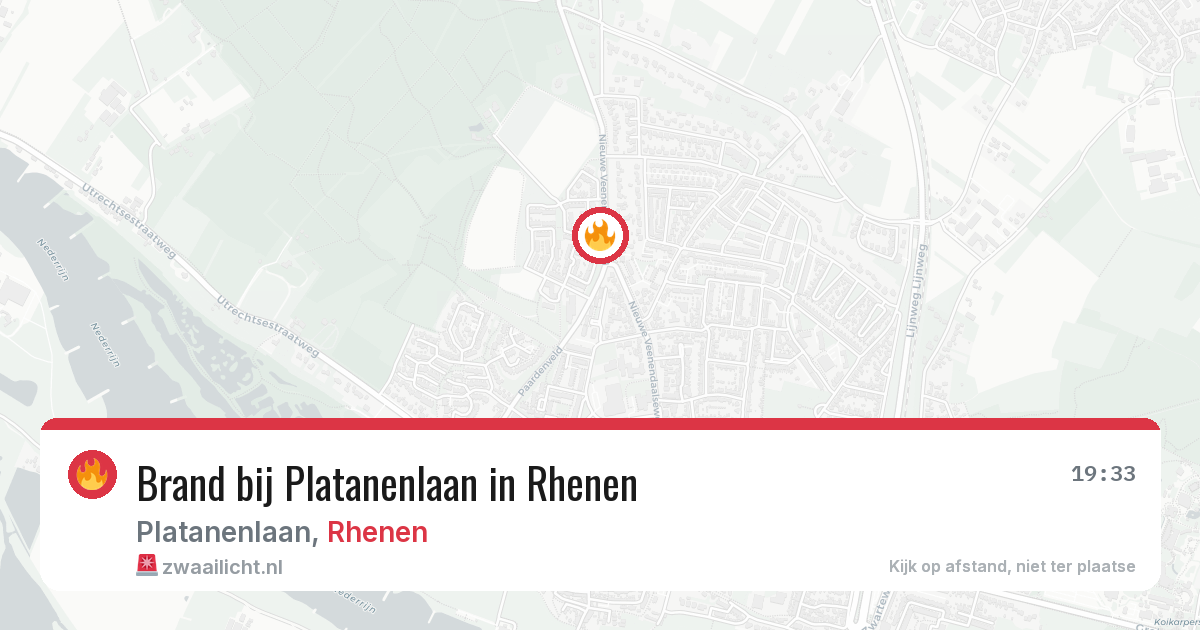 Brand bij Platanenlaan in Rhenen — 15 jul 2026