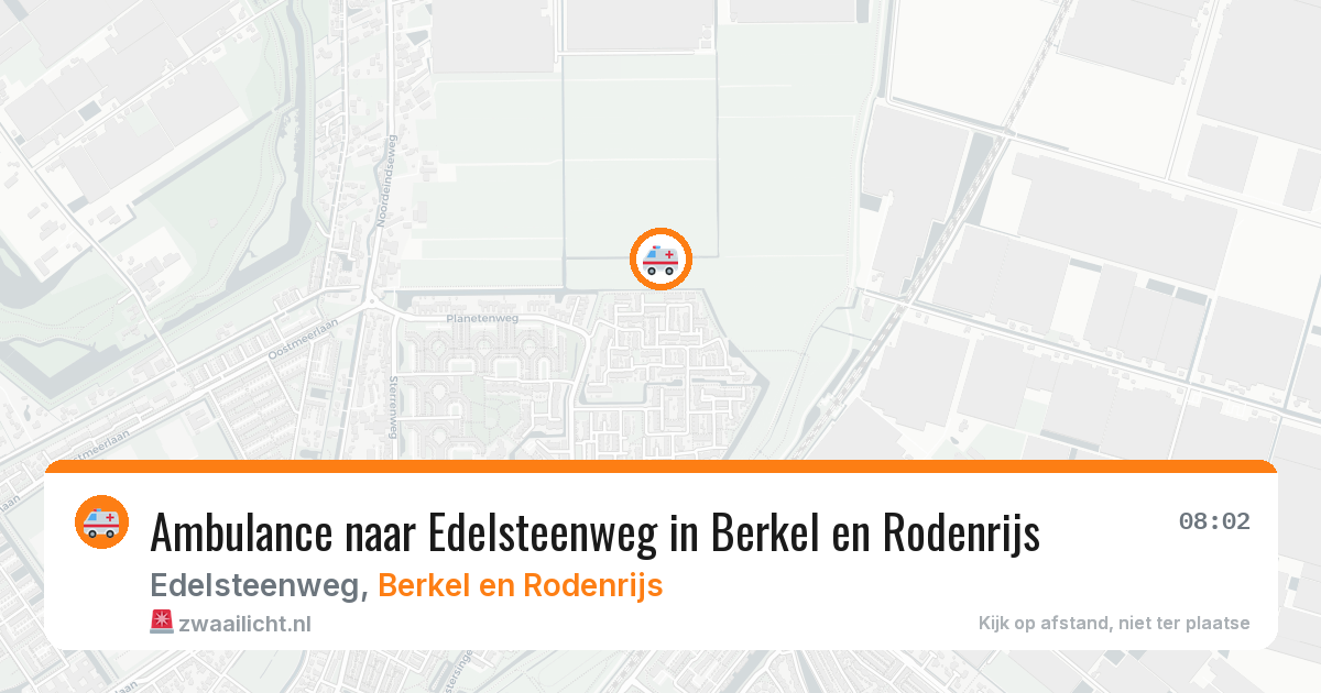 Ambulance naar Edelsteenweg in Berkel en Rodenrijs — 13 jul 2026