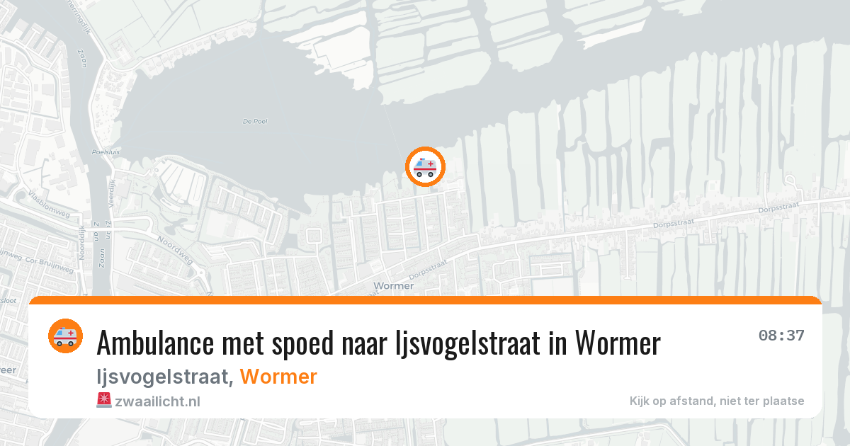 Ambulance met spoed naar Ijsvogelstraat in Wormer — 27 jun 2026