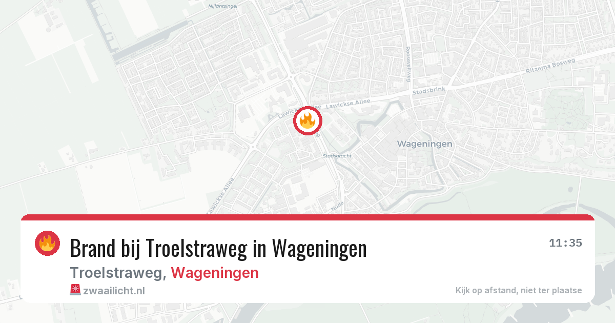 Brand bij Troelstraweg in Wageningen — 28 jul 2026