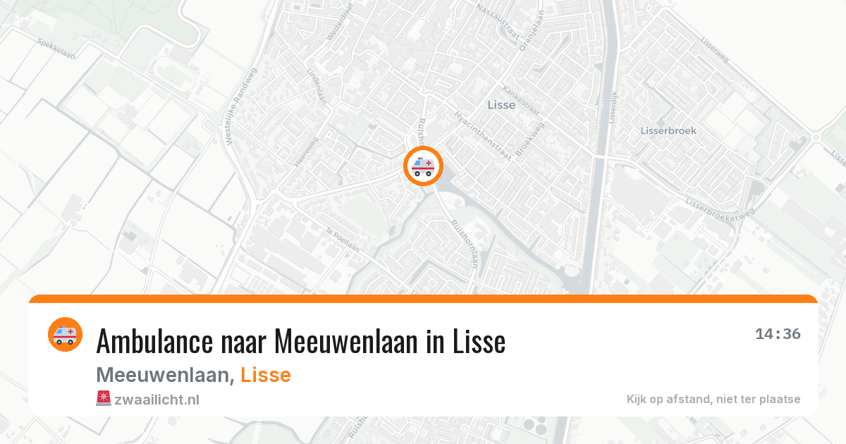 Ambulance naar Meeuwenlaan in Lisse — 27 jul 2026