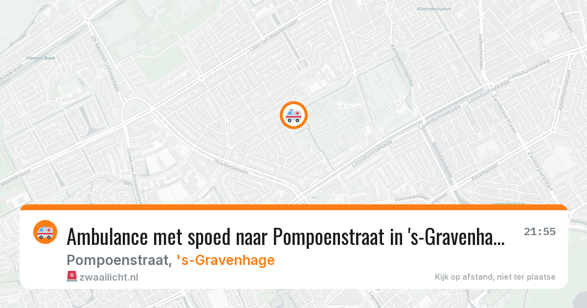 Ambulance met spoed naar Pompoenstraat in 's-Gravenhage — 26 mei 2026