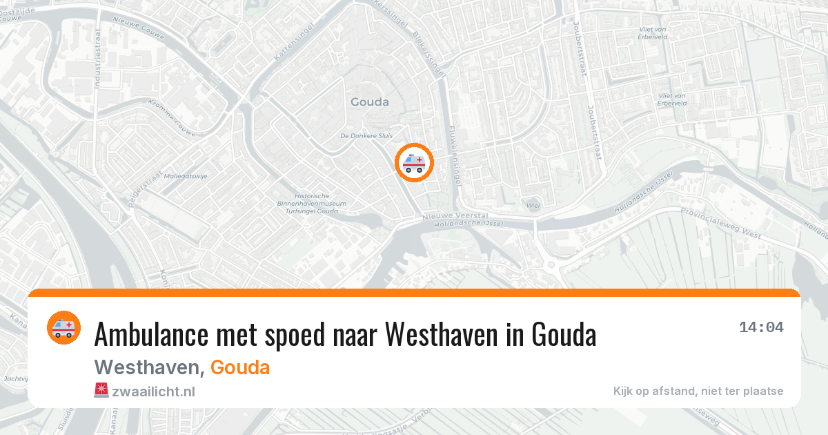 Ambulance met spoed naar Westhaven in Gouda — 3 feb 2026
