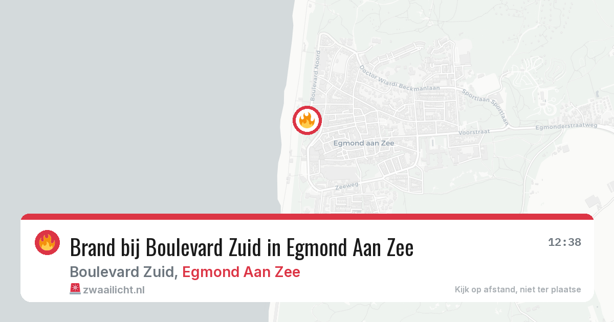 Brand bij Boulevard Zuid in Egmond Aan Zee — 10 apr 2026