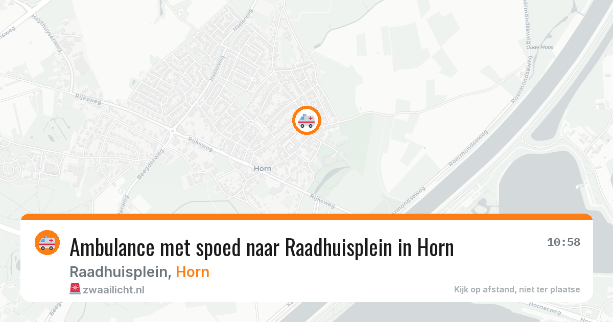 Ambulance met spoed naar Raadhuisplein in Horn — 9 feb 2026