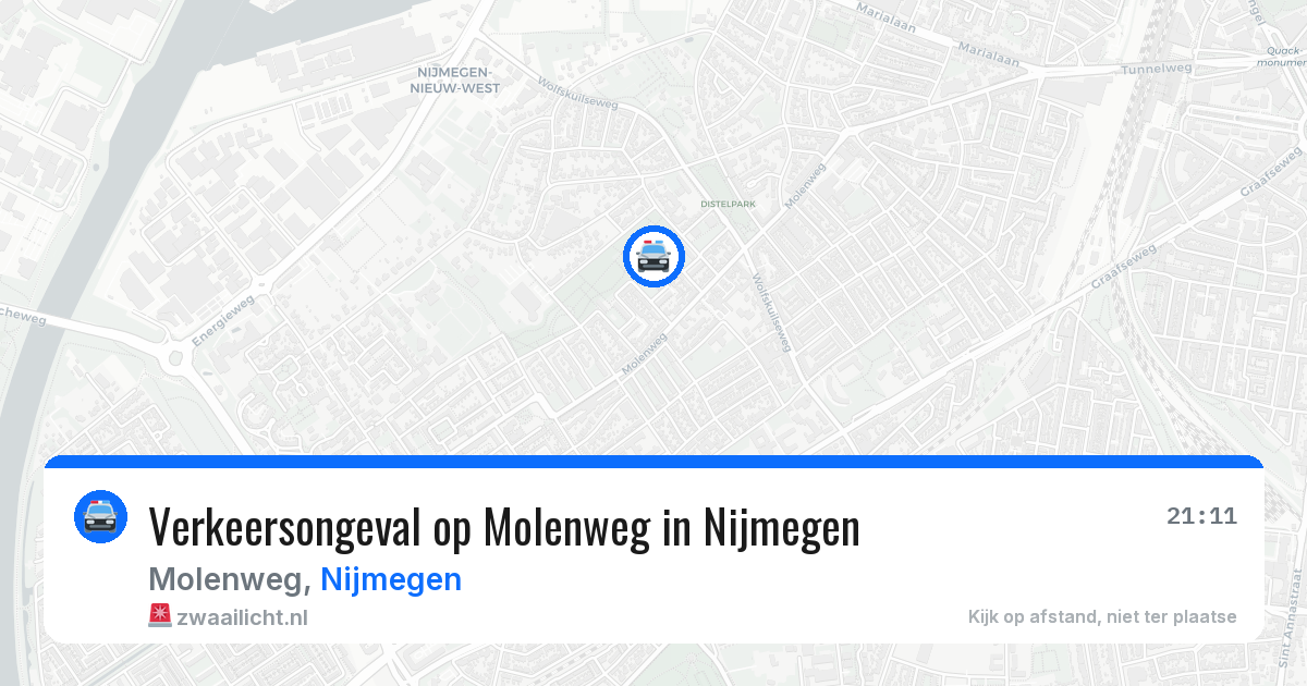 Verkeersongeval op Molenweg in Nijmegen — 4 jul 2026