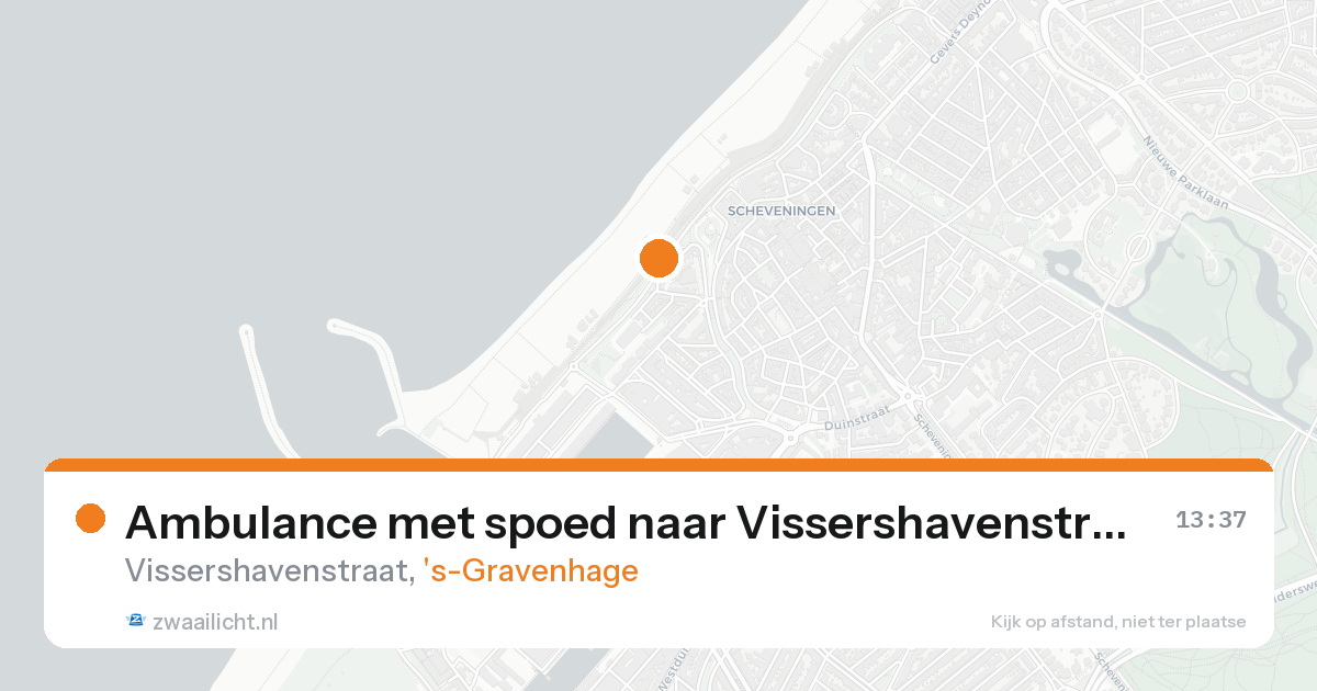 Ambulance met spoed naar Vissershavenstraat in 's-Gravenhage — 18 aug 2026
