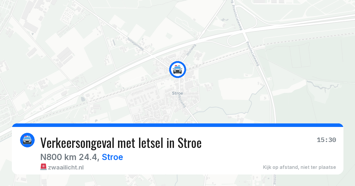 Verkeersongeval met letsel in Stroe — 13 mei 2026