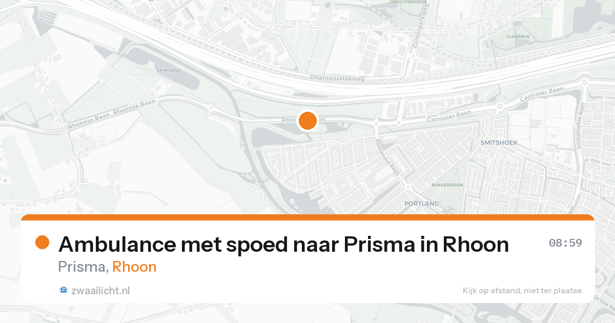 Ambulance met spoed naar Prisma in Rhoon — 19 aug 2026