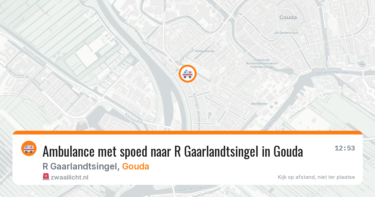 Ambulance met spoed naar R Gaarlandtsingel in Gouda — 26 jun 2026