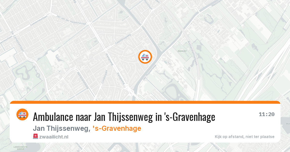 Ambulance naar Jan Thijssenweg in 's-Gravenhage — 25 mei 2026