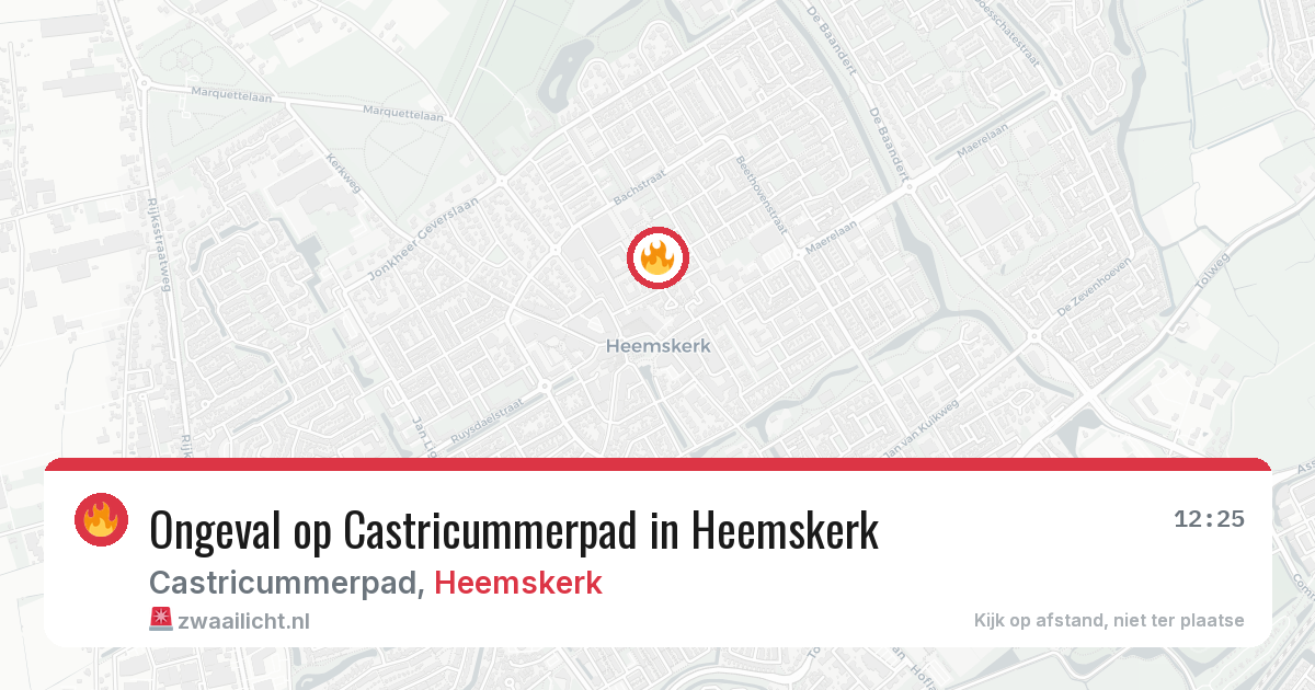 Ongeval op Castricummerpad in Heemskerk — 6 aug 2026