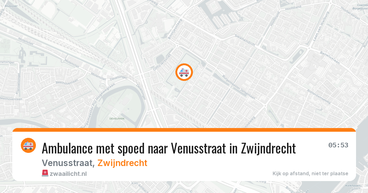 Ambulance met spoed naar Venusstraat in Zwijndrecht — 24 jun 2026