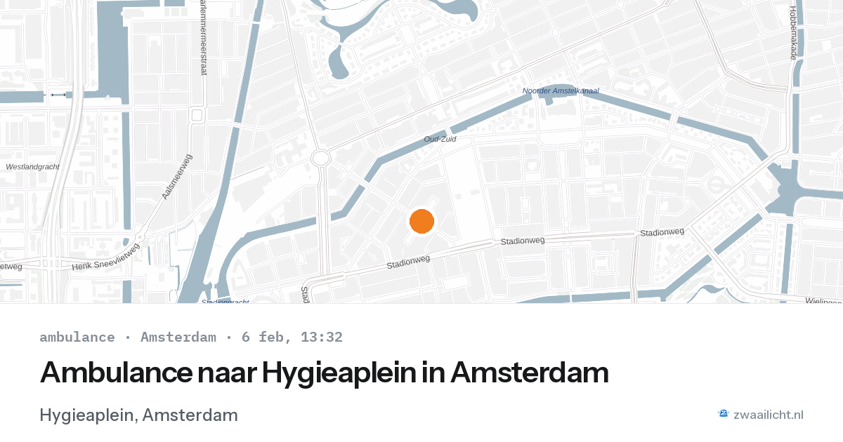 Ambulance naar Hygieaplein in Amsterdam — 6 feb 2026