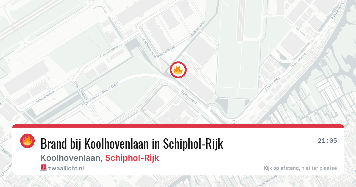 Brand bij Koolhovenlaan in Schiphol-Rijk — 8 aug 2026