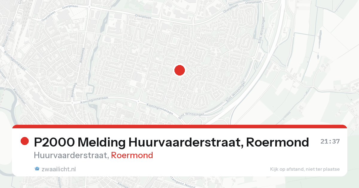 P2000 Melding Huurvaarderstraat, Roermond — 7 feb 2026