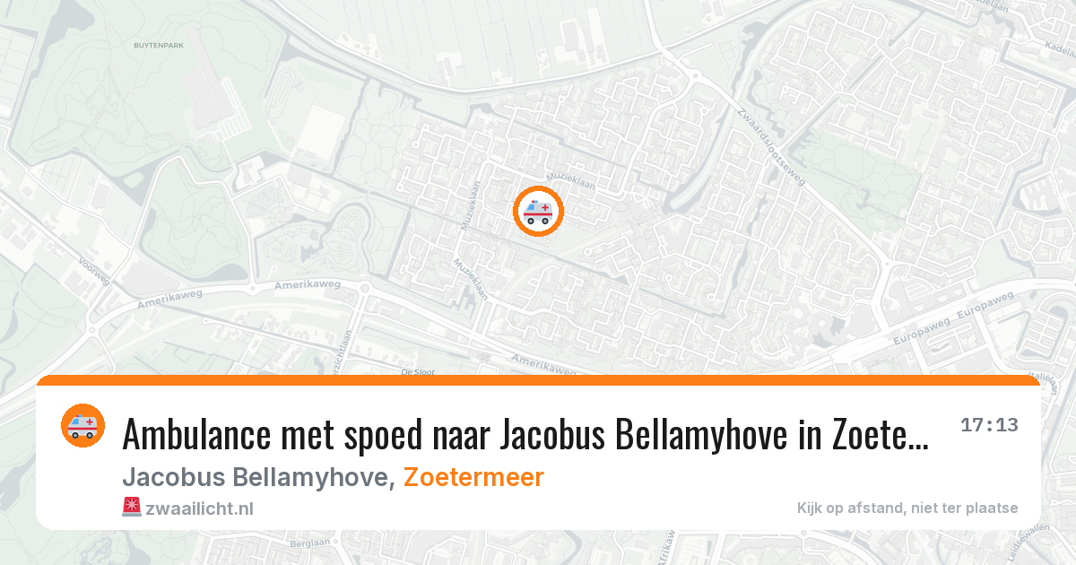 Ambulance met spoed naar Jacobus Bellamyhove in Zoetermeer — 8 jul 2026