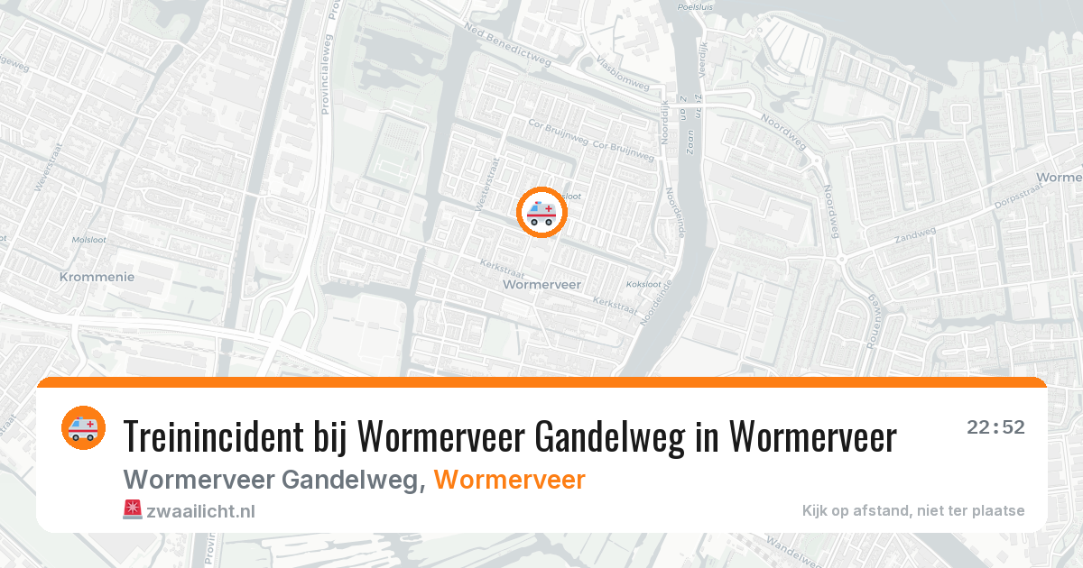 Treinincident bij Wormerveer Gandelweg in Wormerveer — 30 jun 2026
