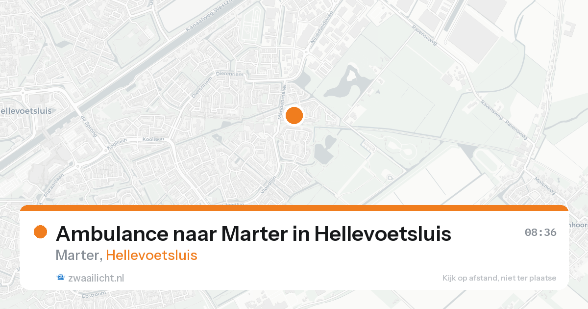 Ambulance naar Marter in Hellevoetsluis — 20 aug 2026