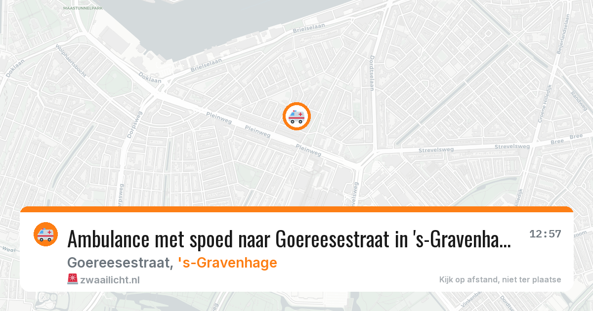 Ambulance met spoed naar Goereesestraat in 's-Gravenhage — 22 feb 2026