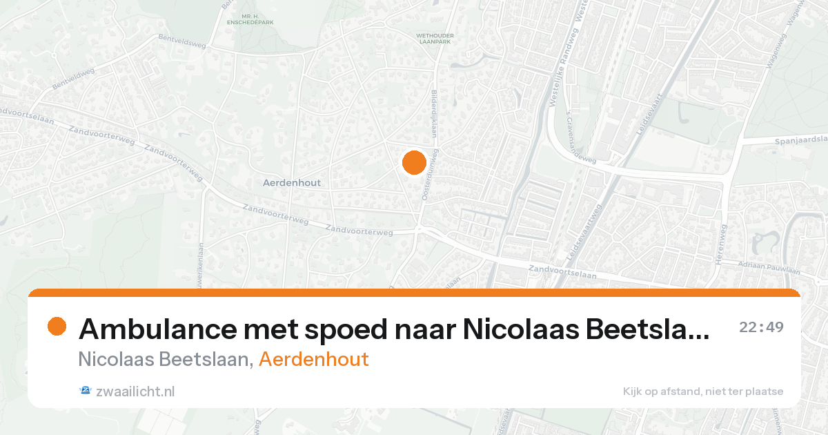 Ambulance met spoed naar Nicolaas Beetslaan in Aerdenhout — 30 jan 2026