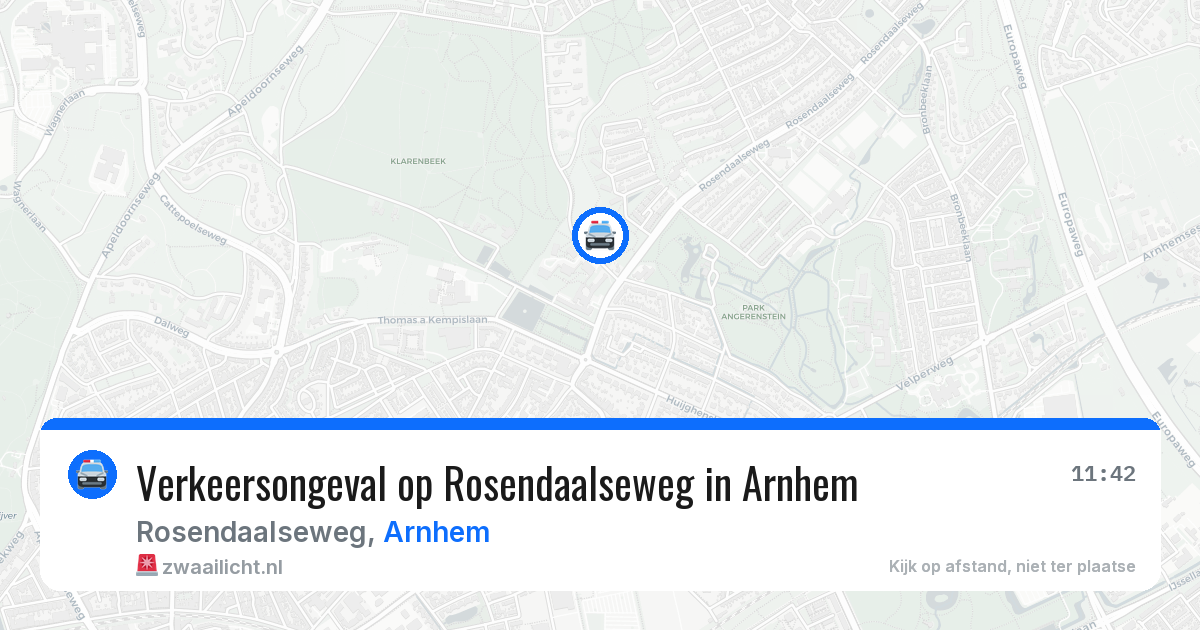 Verkeersongeval op Rosendaalseweg in Arnhem — 4 apr 2026