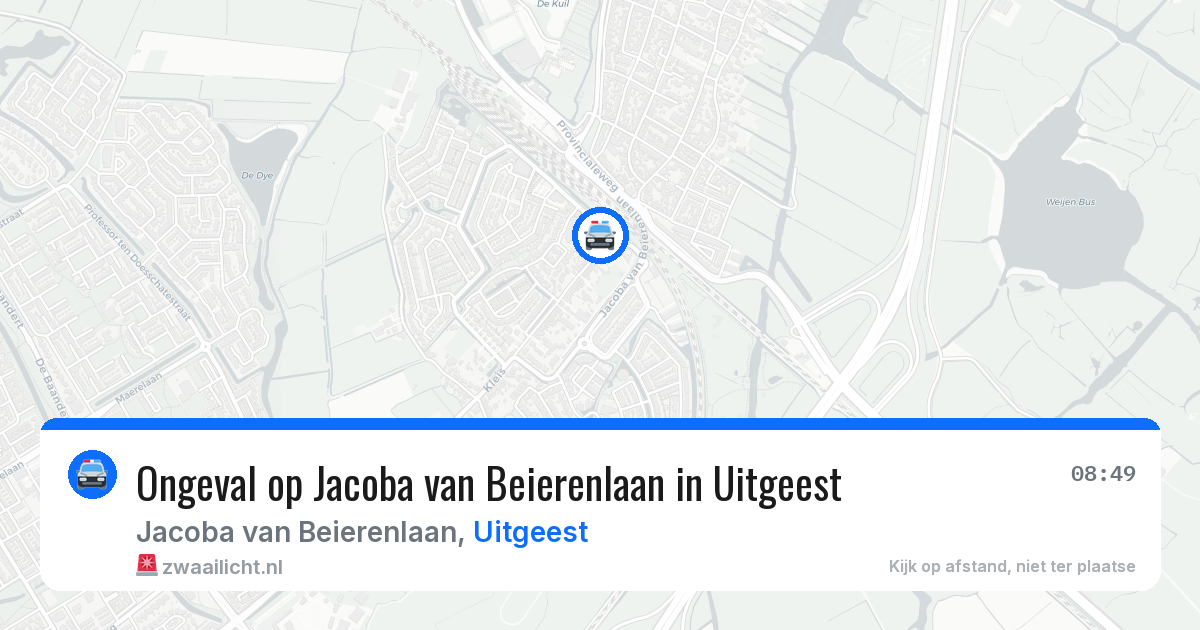 Ongeval op Jacoba van Beierenlaan in Uitgeest — 24 mrt 2026