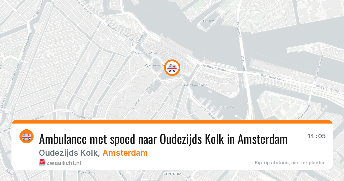 Ambulance met spoed naar Oudezijds Kolk in Amsterdam — 16 jul 2026