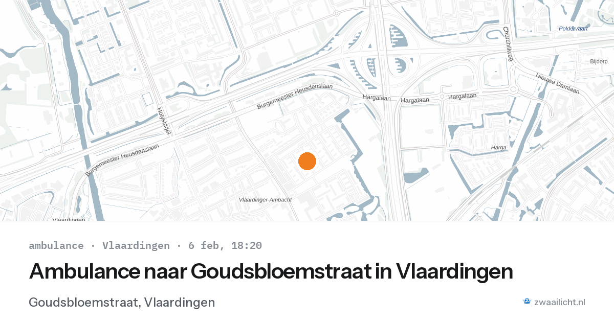 Ambulance naar Goudsbloemstraat in Vlaardingen — 6 feb 2026