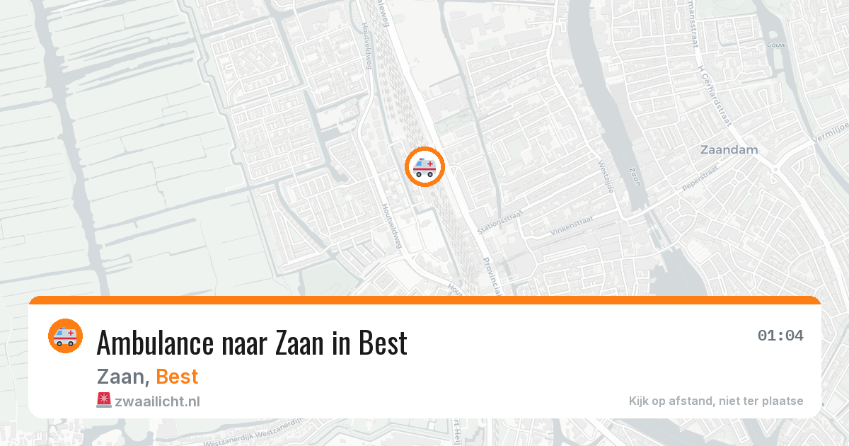Ambulance naar Zaan in Best — 9 apr 2026