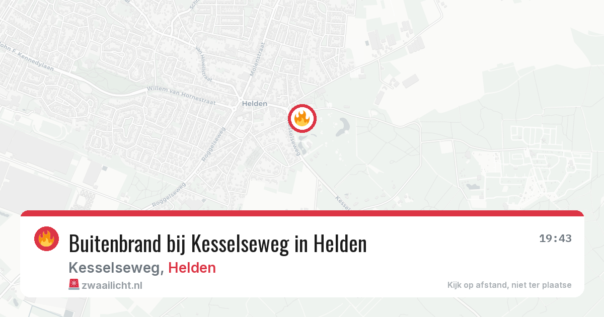 Buitenbrand bij Kesselseweg in Helden — 8 aug 2026