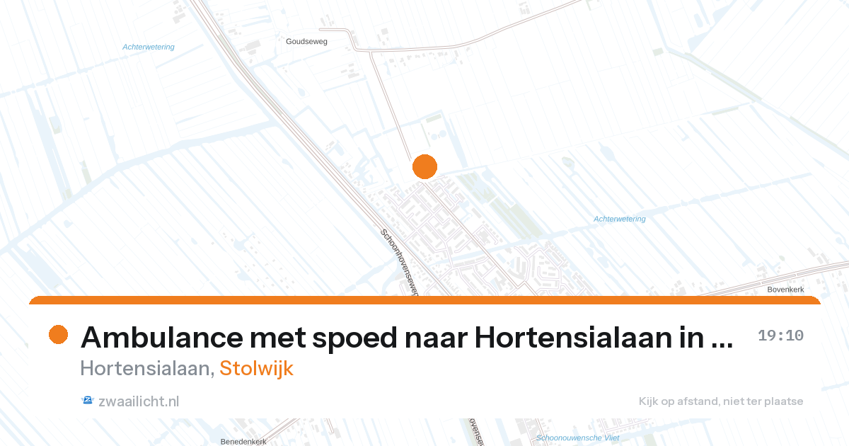 Ambulance met spoed naar Hortensialaan in Stolwijk — 9 mei 2026