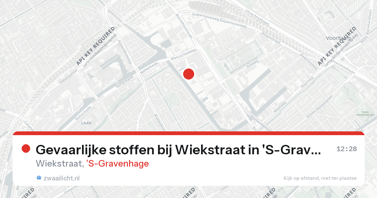 Gevaarlijke stoffen bij Wiekstraat in 'S-Gravenhage — 26 aug 2026