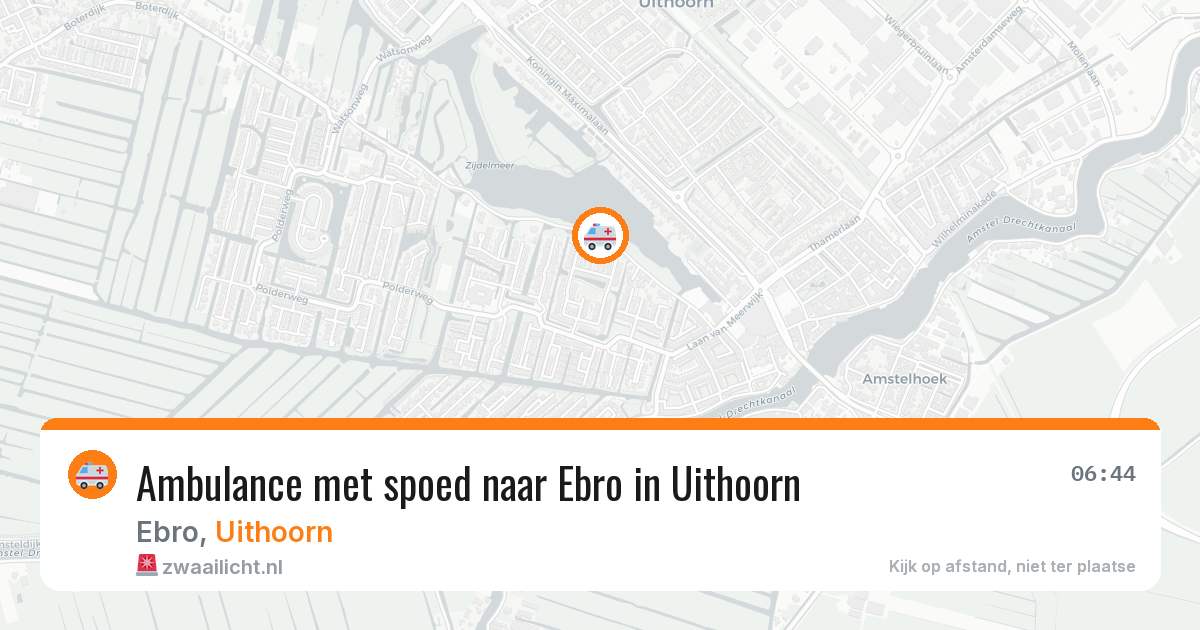 Ambulance met spoed naar Ebro in Uithoorn — 30 mei 2026