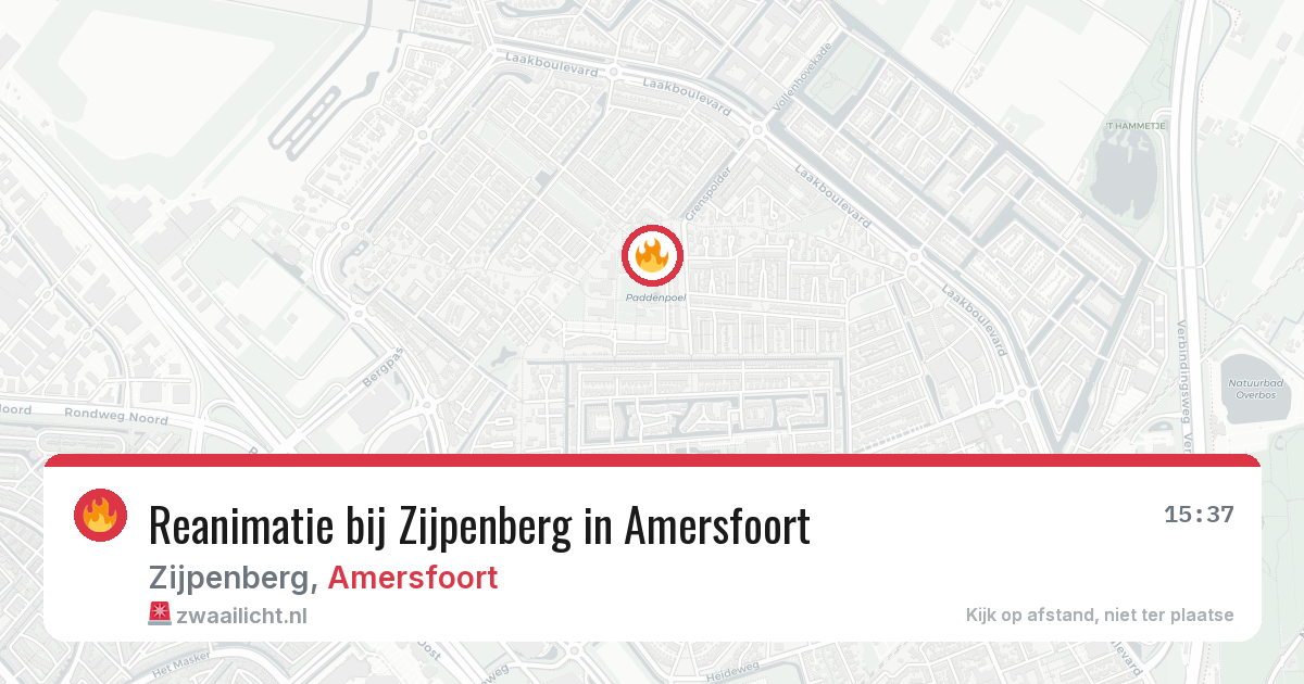 Reanimatie bij Zijpenberg in Amersfoort — 26 mei 2026