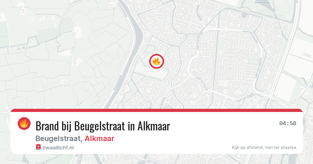 Brand bij Beugelstraat in Alkmaar — 27 mrt 2026