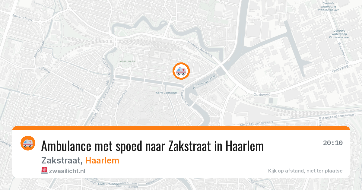 Ambulance met spoed naar Zakstraat in Haarlem — 13 apr 2026
