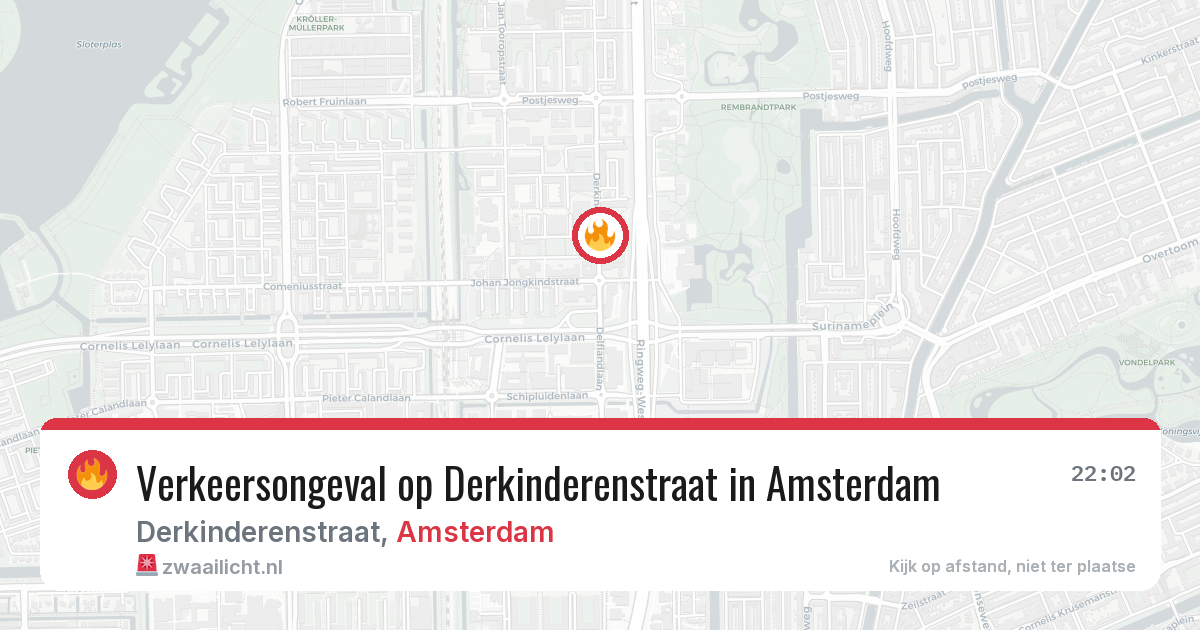 Verkeersongeval op Derkinderenstraat in Amsterdam — 20 jun 2026