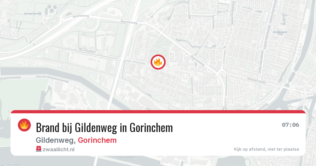 Brand bij Gildenweg in Gorinchem — 13 aug 2026