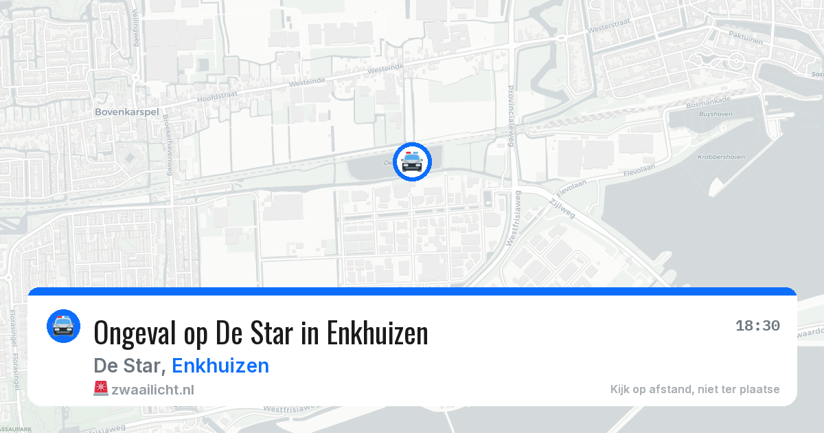 Ongeval op De Star in Enkhuizen — 9 mei 2026