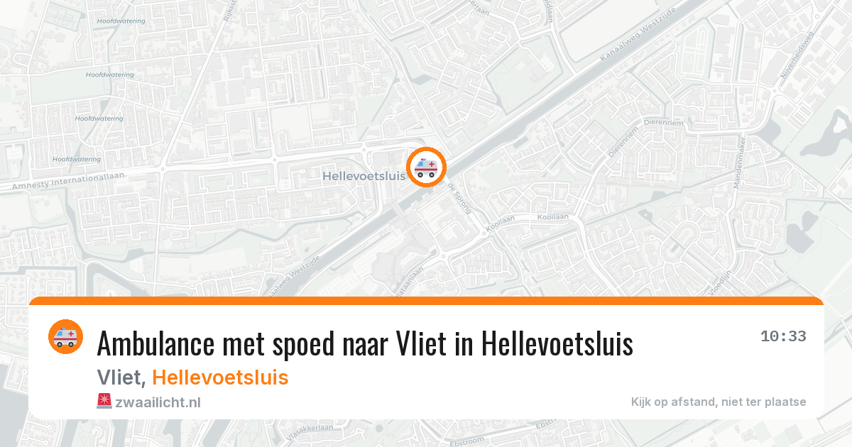 Ambulance met spoed naar Vliet in Hellevoetsluis — 20 mrt 2026