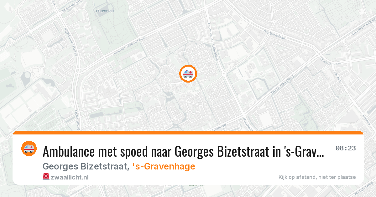 Ambulance met spoed naar Georges Bizetstraat in 's-Gravenhage — 30 mrt 2026